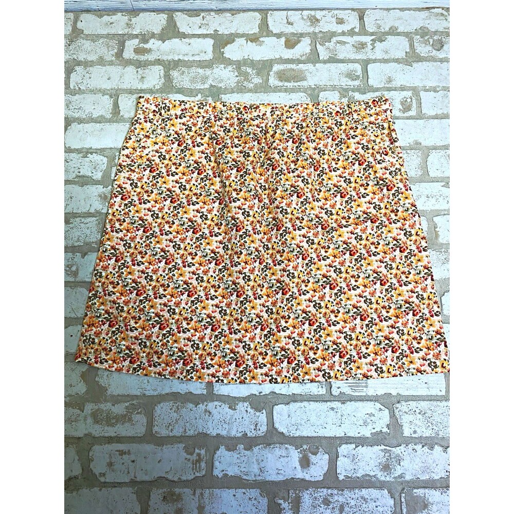 IZOD Fall Colors Floral Mini Skirt Womens 16 Short Length Autumn Casual Summer
